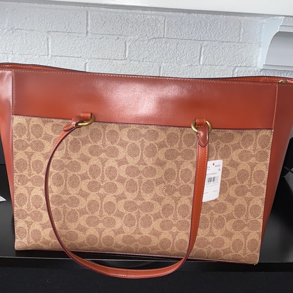Coach coated canvas signature folio tote - Picture 6 of 7